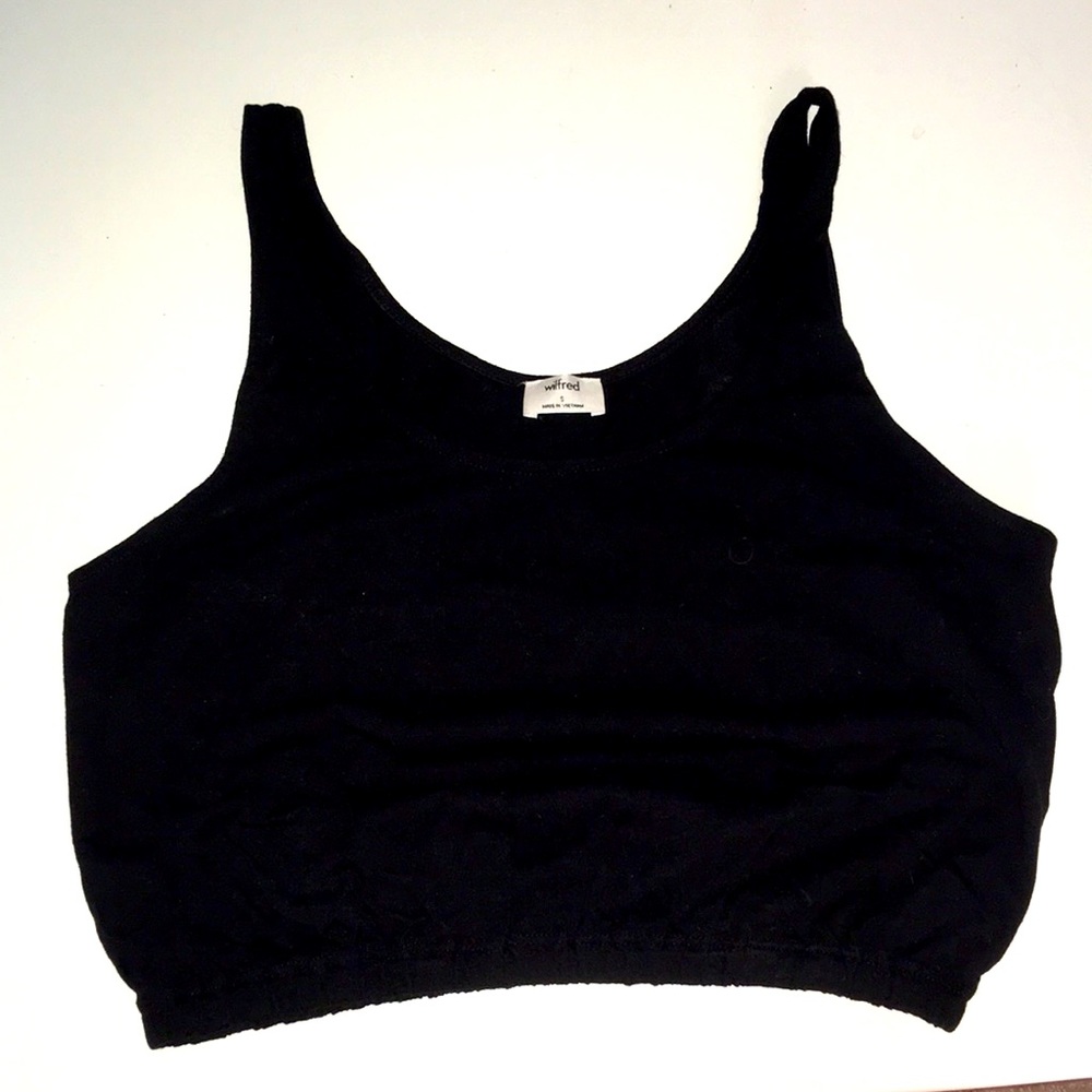 Wilfred Aritzia Crop Top Elastic Waist Cotton